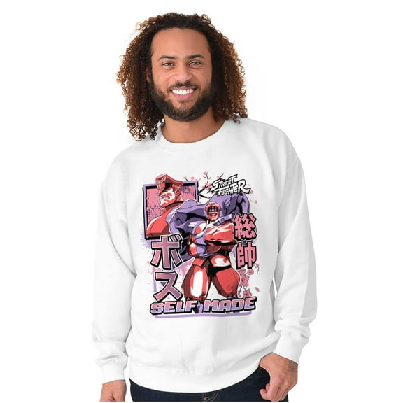 Street Fighter M Bison Self Made Sweatshirt for Men or Women Brisco Brands S