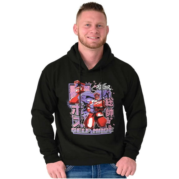 Street Fighter M Bison Self Made Unisex Plus Size Hoodie Brisco Brands 5X