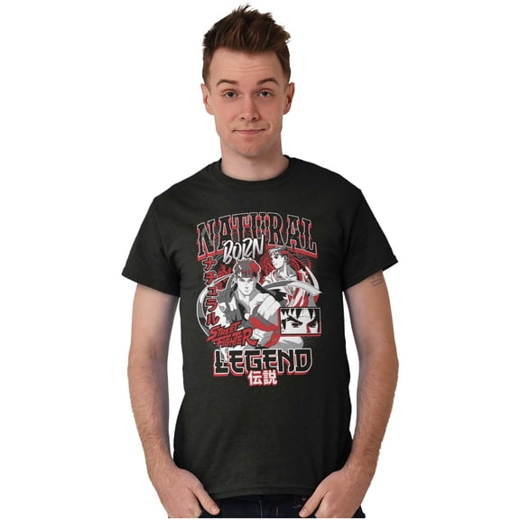 Street Fighter Natural Born Legend Men's Graphic T Shirt Tees Brisco Brands S