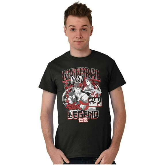 Street Fighter Natural Born Legend Men's Graphic T Shirt Tees Brisco Brands S