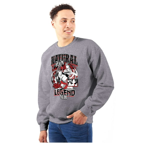 Street Fighter Natural Born Legend Sweatshirt for Men or Women Brisco Brands L