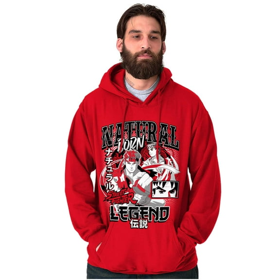 Street Fighter Natural Born Legend Unisex Plus Size Hoodie Brisco Brands 5X
