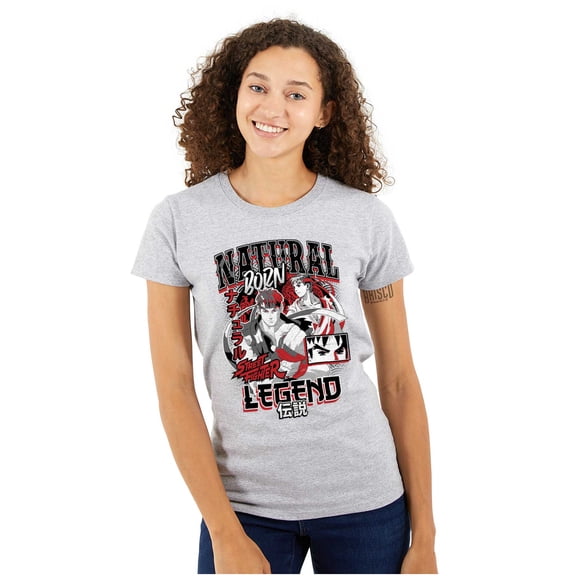 Street Fighter Natural Born Legend Women's T Shirt Ladies Tee Brisco Brands S