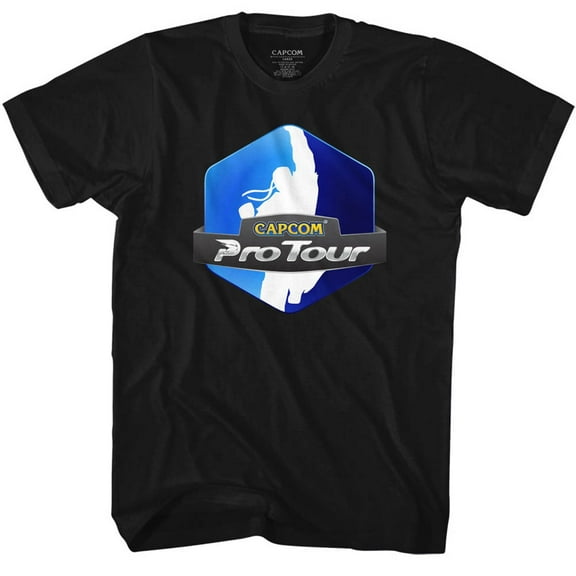 Street Fighter Pro Tour Black Adult T-Shirt