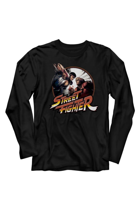Street Fighter Punchy Black Long Sleeve T-Shirt