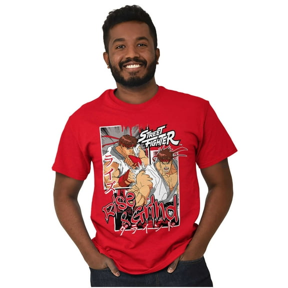Street Fighter Rise and Grind Ryu Men's Graphic T Shirt Tees Brisco Brands M