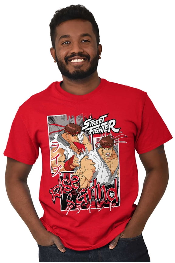 Rise and Grind Ryu Men's Graphic T Shirt Tees Brisco Brands M