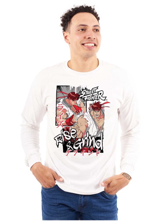 Rise and Grind Ryu Men's Long Sleeve Tee T Shirt Brisco Brands S