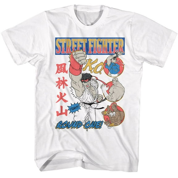 Street Fighter Round One Japanese Men's T Shirt