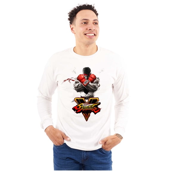 Street Fighter Ryu 90s Video Gamer Long Sleeve TShirt Men Women Brisco Brands M