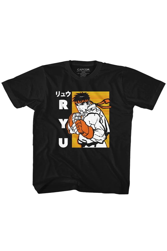 Street Fighter Ryu Black Youth T-Shirt