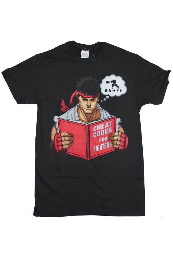 Ryu Cheat Codes Men's Black T-Shirt-2XLarge