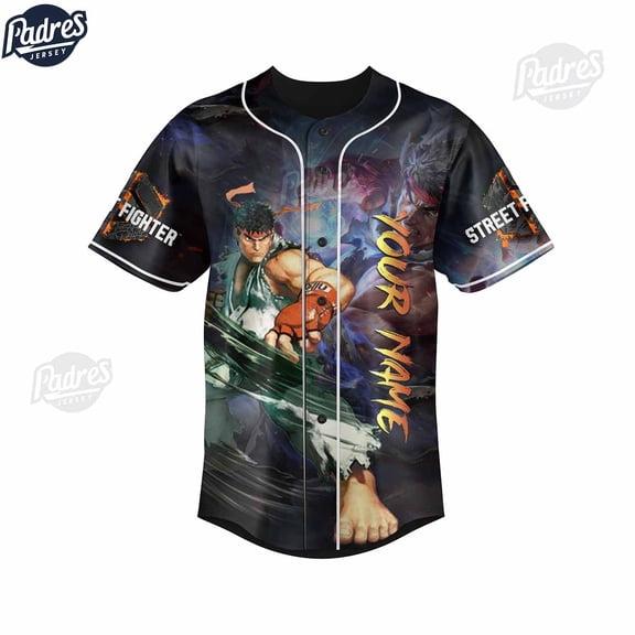 Street Fighter Ryu Custom Baseball Jersey