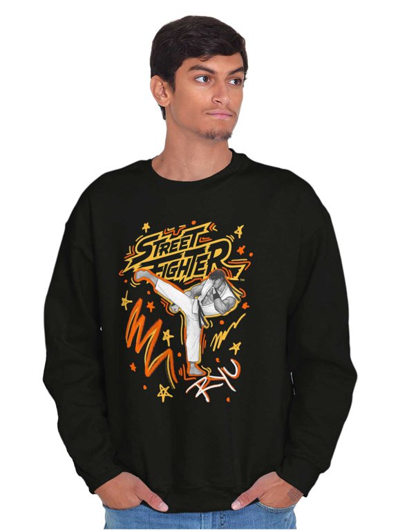 Ryu Graffiti Marker Graphic Pullover Crewneck Sweatshirt Brisco Brands X