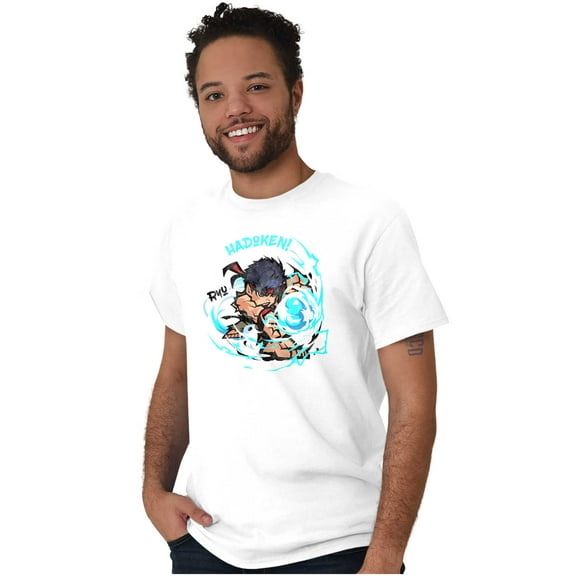 Street Fighter Ryu Hadoken 90s Gamer Men's Graphic T Shirt Tees Brisco Brands 3X