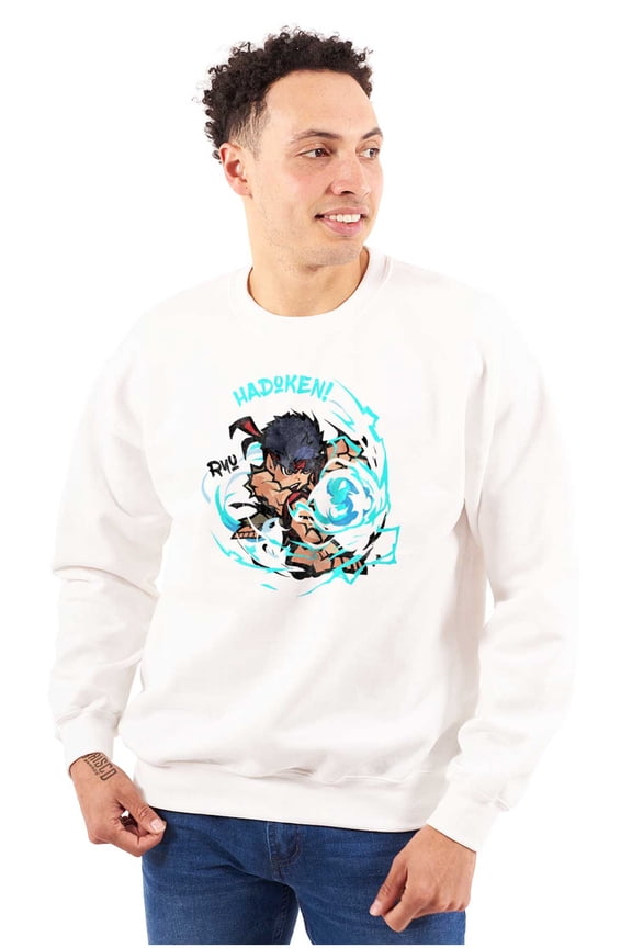 Ryu Hadoken 90s Gamer Sweatshirt for Men or Women Brisco Brands S
