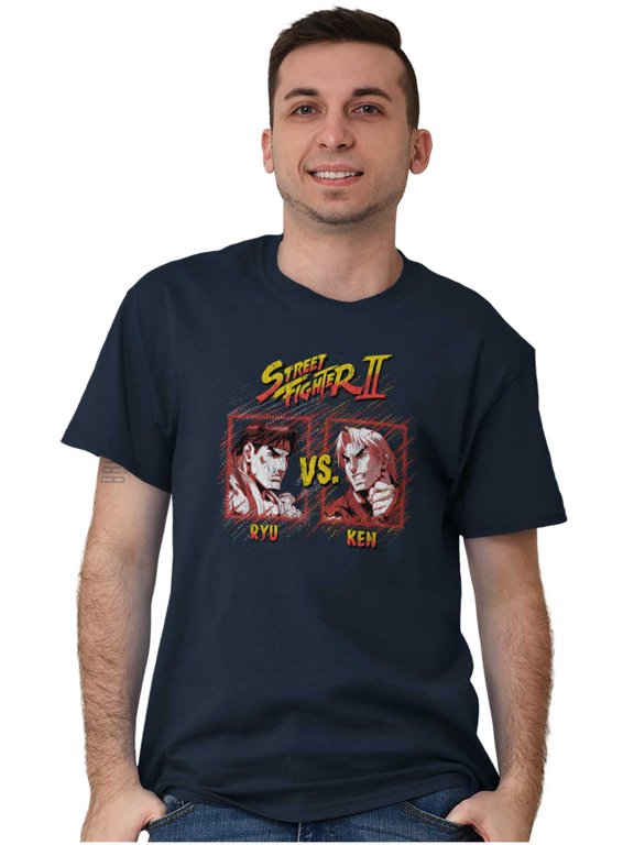 Street Fighter Ryu Ken 90s Gamer Men's Graphic T Shirt Tees Brisco Brands X