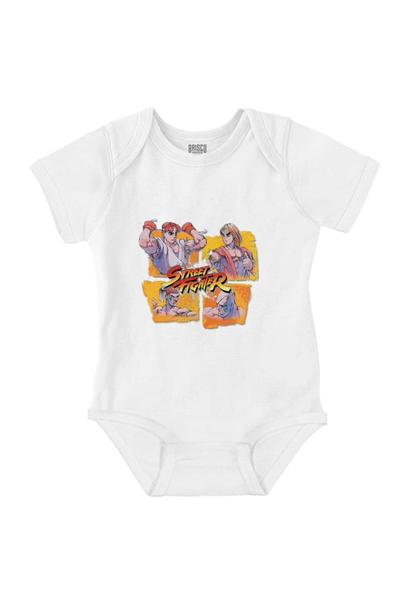 Street Fighter Ryu Ken Sagat Adon Romper Boys or Girls Infant Baby Brisco Brands 12M