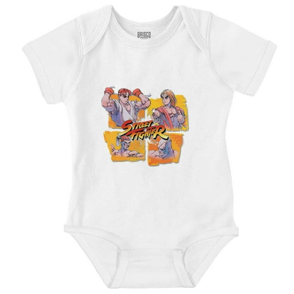 Street Fighter Ryu Ken Sagat Adon Romper Boys or Girls Infant Baby Brisco Brands 24M