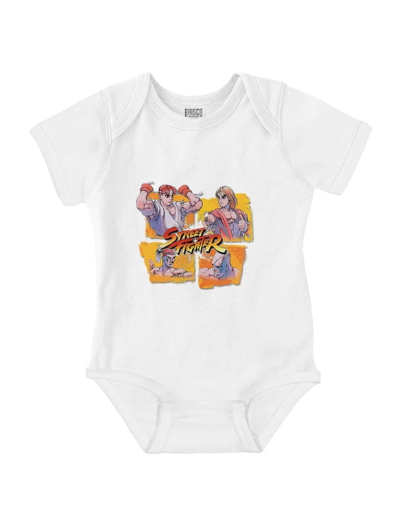 Street Fighter Ryu Ken Sagat Adon Romper Boys or Girls Infant Baby Brisco Brands 6M