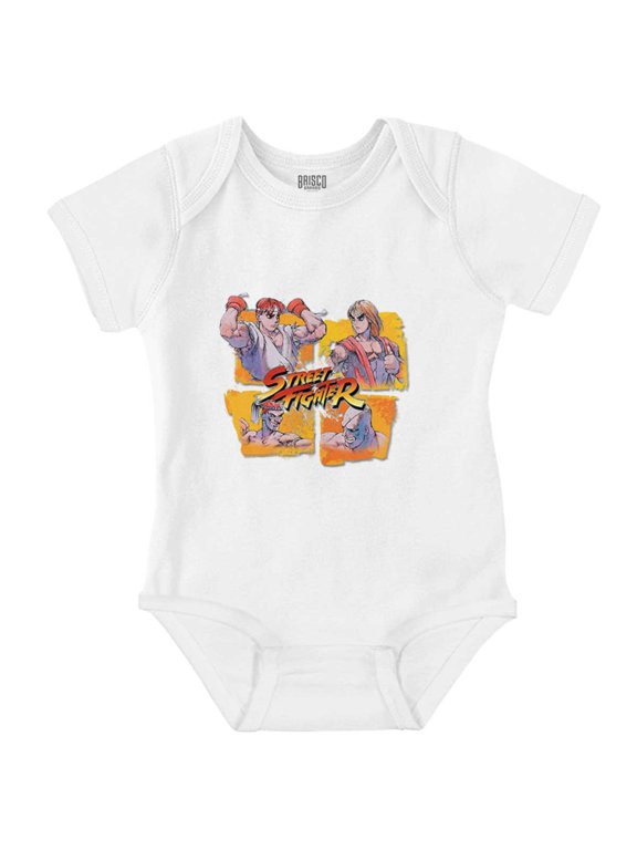 Street Fighter Ryu Ken Sagat Adon Romper Boys or Girls Infant Baby Brisco Brands NB