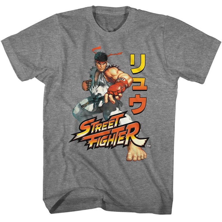 INDIVIDUALIZED SHIRTS Ryuです。 Street Fighter Ryu Pose Street Fighter 5 Graphite Heather Adult T