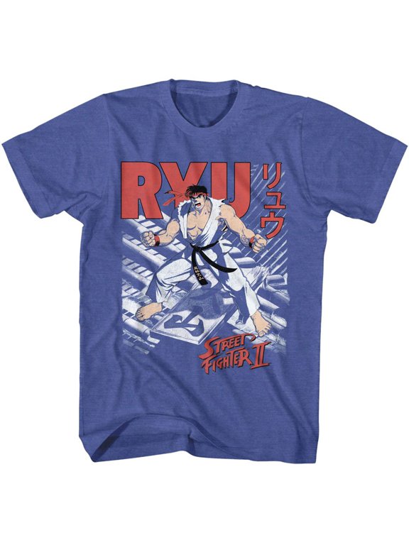 Street Fighter Ryu Royal Heather Adult T-Shirt M