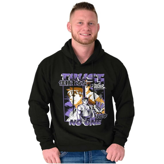 Street Fighter Ryu Trust No One Hoodie Sweatshirt Women Men Brisco Brands L