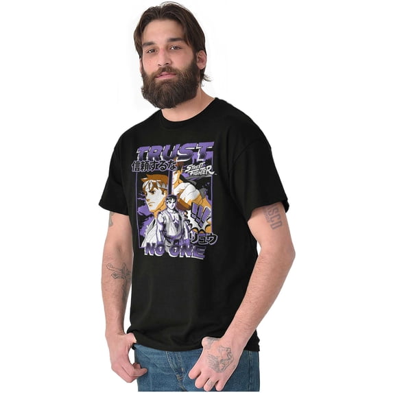 Street Fighter Ryu Trust No One Men's Graphic T Shirt Tees Brisco Brands X