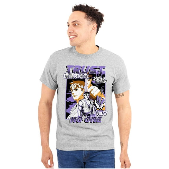 Street Fighter Ryu Trust No One Unisex Plus Size Graphic Tee Brisco Brands 2X