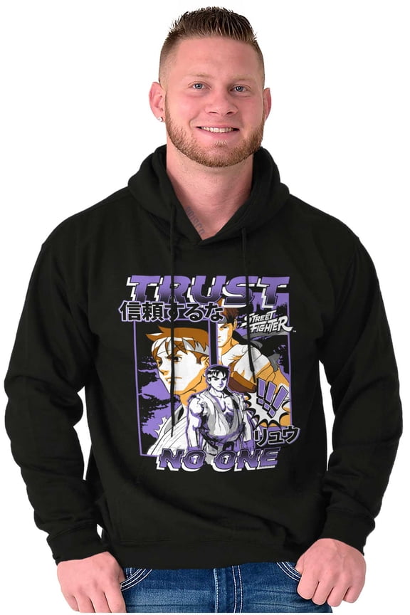 Ryu Trust No One Unisex Plus Size Hoodie Brisco Brands 4X