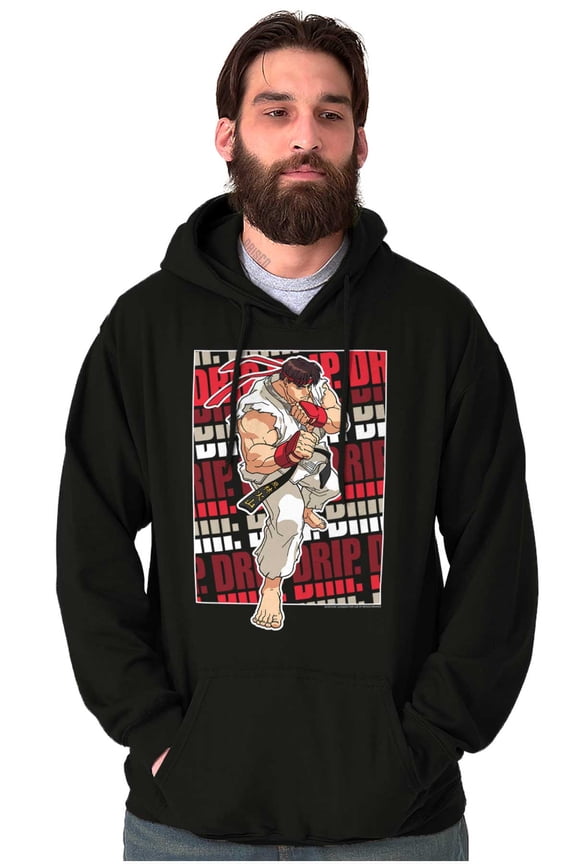 Street Fighter Ryu Video Game Drip Hoodie Sweatshirt Women Men Brisco Brands S