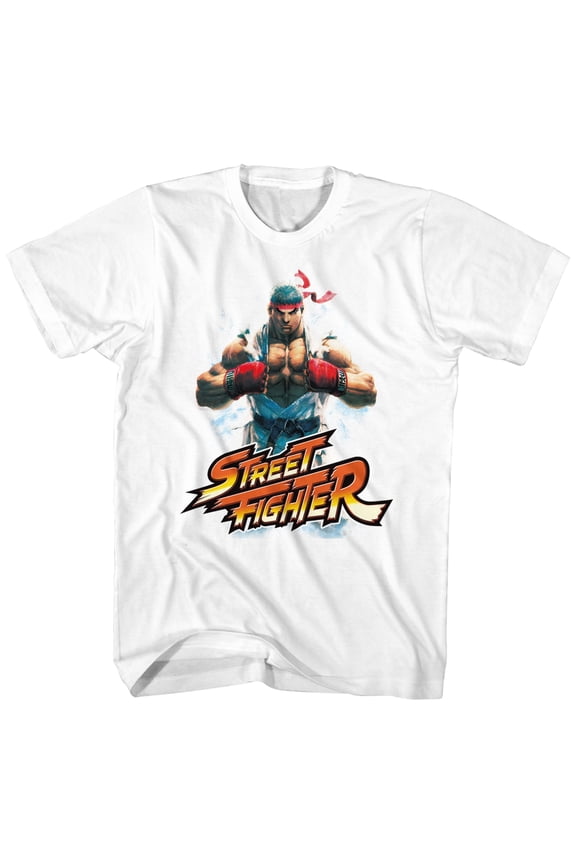 Street Fighter Ryu White Adult T-Shirt