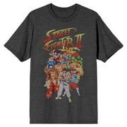 Street Fighter Ryu and Cast Men's Charcoal Tee-XL