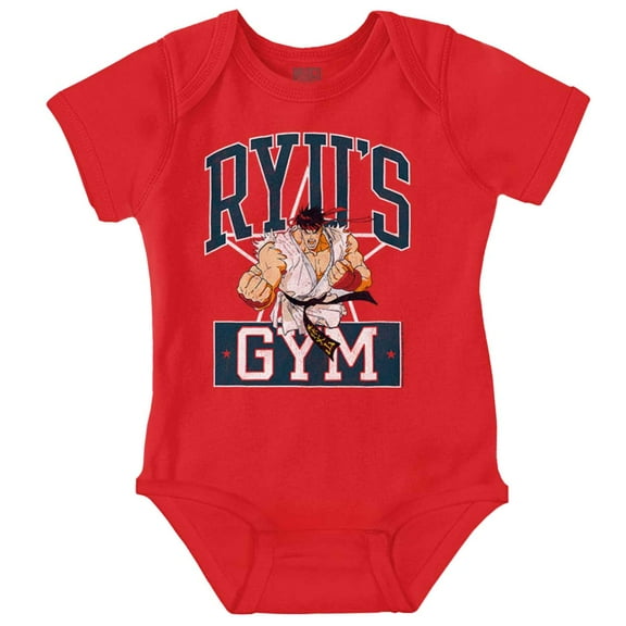 Street Fighter Ryu's Gym Workout Bodysuit Jumper Boys Infant Baby Brisco Brands 24M