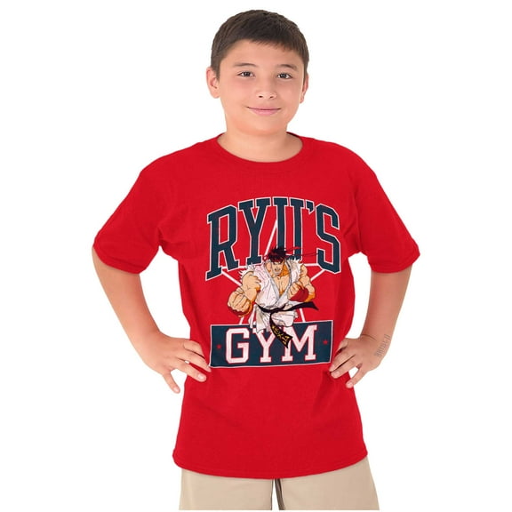 Street Fighter Ryu's Gym Workout Boys Kids T Shirt Tees Tops Teen Brisco Brands X