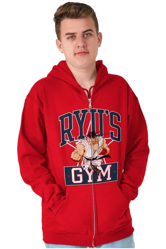 Ryu's Gym Workout Men Big & Tall Zip Hoodie Brisco Brands 5X