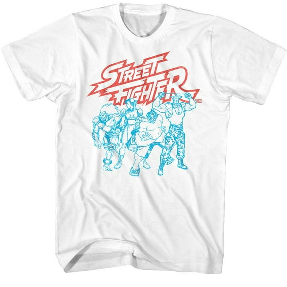 Street Fighter SF2 Fighters Group White T-Shirt