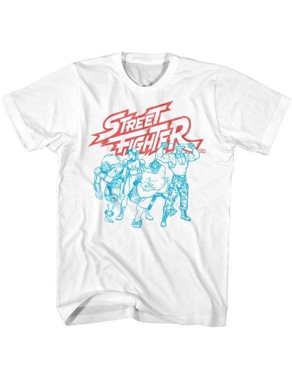 Street Fighter SF2 Fighters Group White T-Shirt