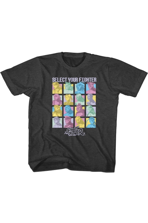 Street Fighter Select Your Fighter Vintage Smoke Youth T-Shirt