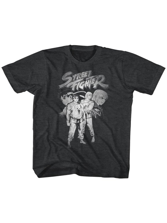 Street Fighter Sf Alpha 3 Ryu Ken Black Children's T-Shirt
