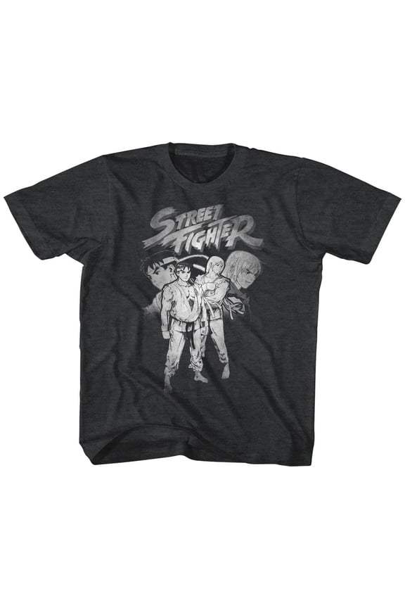 Street Fighter Sf Alpha 3 Ryu Ken Black Children's T-Shirt