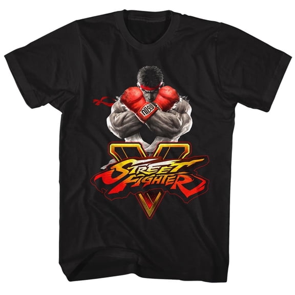 Street Fighter Sfv Key Black Adult T-Shirt