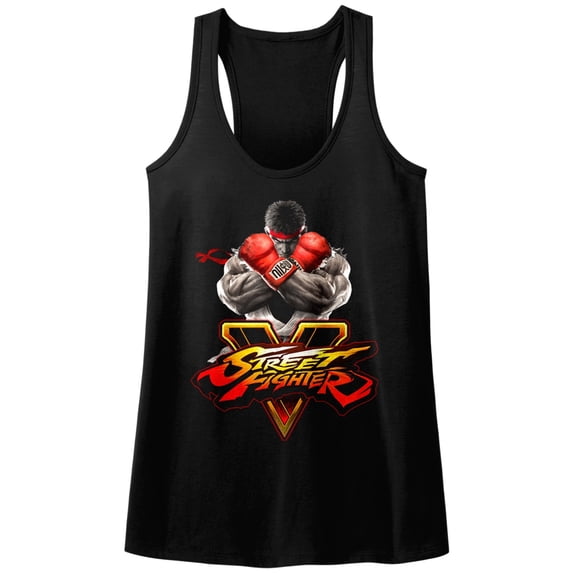 Street Fighter Sfv Key Black Women's Racerback Tank Top