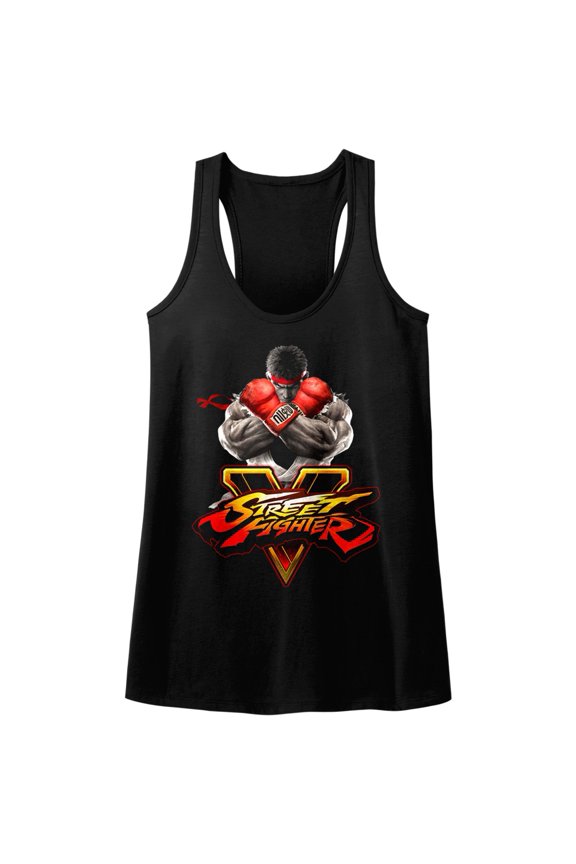 Street Fighter Sfv Key Black Women's Racerback Tank Top