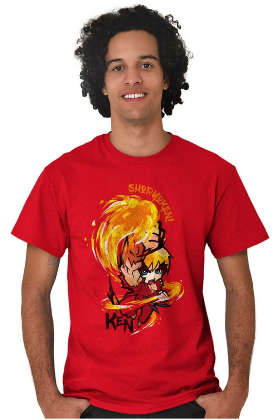 Street Fighter Shoryuken Ken Vintage Men's Graphic T Shirt Tees Brisco Brands M