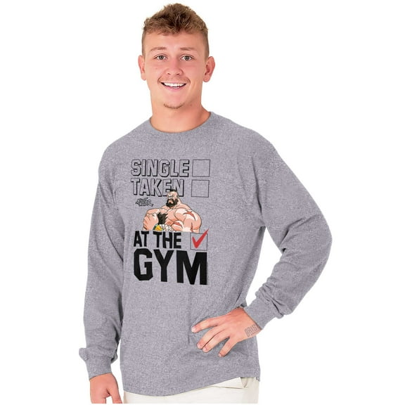 Street Fighter Single Taken at Gym Unisex Plus Size Long Sleeve Shirt Brisco Brands 3X