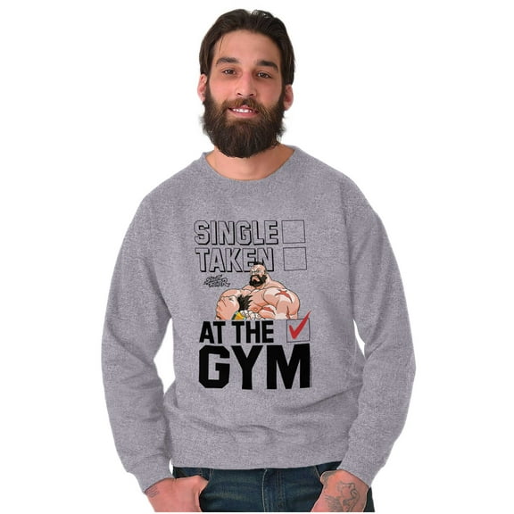 Street Fighter Single Taken at Gym Unisex Plus Size Sweatshirt Brisco Brands 2X
