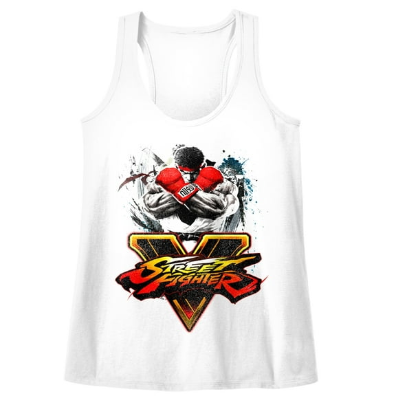 Street Fighter Streetfighta White Women's Racerback Tank Top