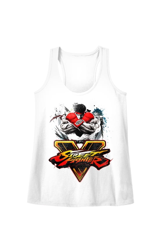 Street Fighter Streetfighta White Women's Racerback Tank Top